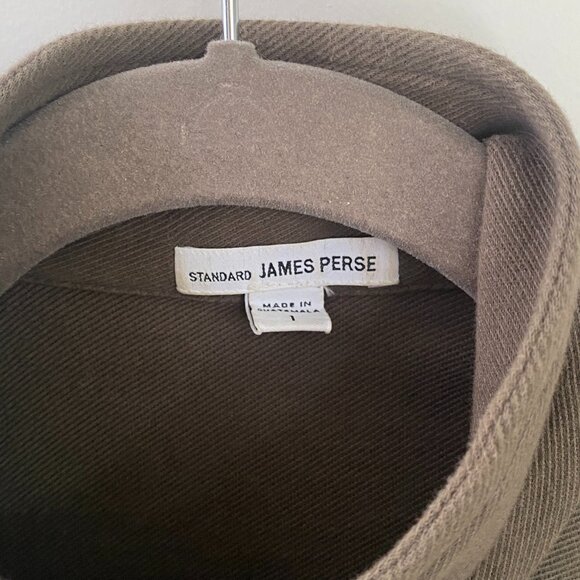 Standard James Perse Utility Drawstring Jacket Coat Black Size 4 (ish) - Picture 4 of 5